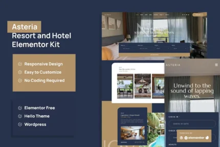 Asteria – Resort & Hotel Elementor Template Kit