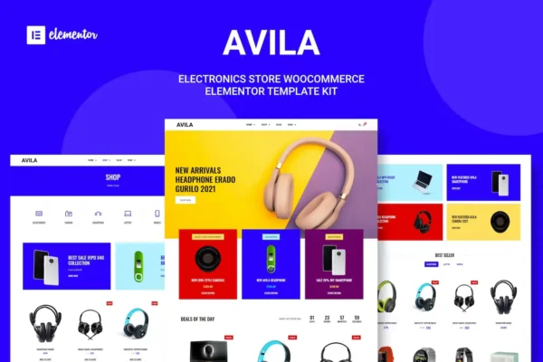 Avila – Electronic WooCommerce Elementor Template Kit