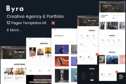 Byra – Creative Agency & Modern Portfolio Elementor Template Kit