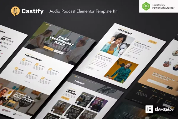 Castify – Audio Podcast Elementor Template Kit