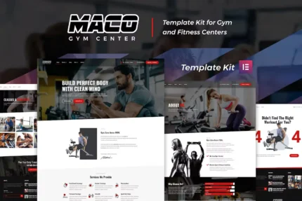 Maco Kit – Gym & Fitness Elementor Template Kit