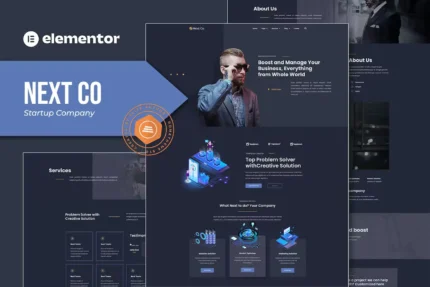 Next Co – Startup Company Elementor Template Kit