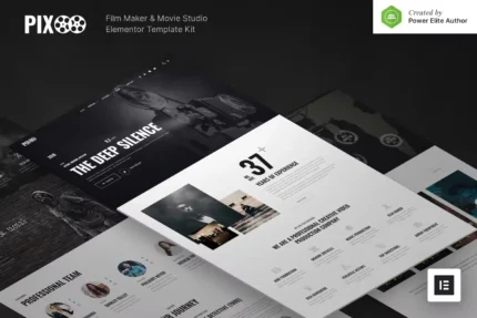 Pixoo – Film Maker & Movie Studio Elementor Template Kit