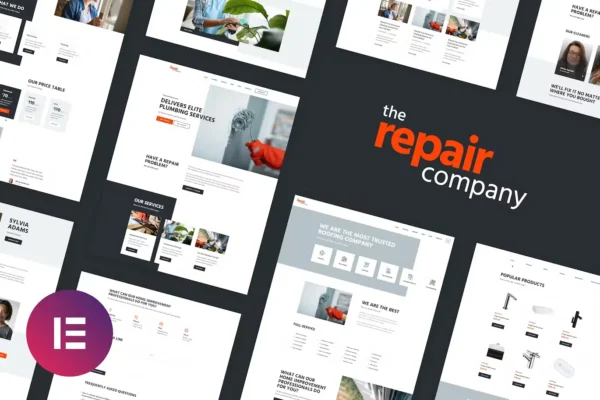 Renovirta – Plumbing & Repair Elementor Template Kit