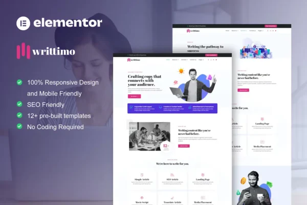 Writtimo – Content Writing Service Agency Elementor Kit